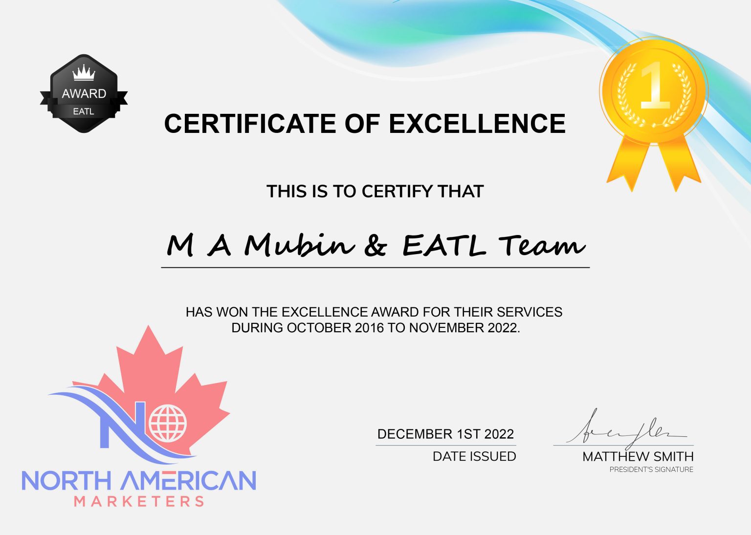 NAM Excellence Award 2022 Global Software Company